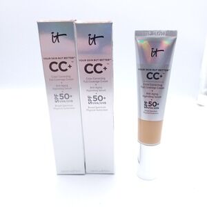 2 x It Cosmetics Your Skin But Better CC Foundation SPF 50 Medium Tan Exp 02/22